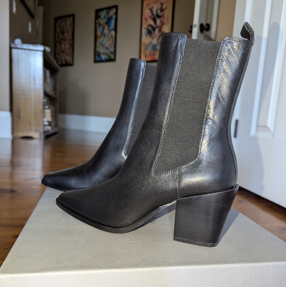 Thursday Boot Company Black Soho Boots: Square Toed Boots - Picture 3 of 8